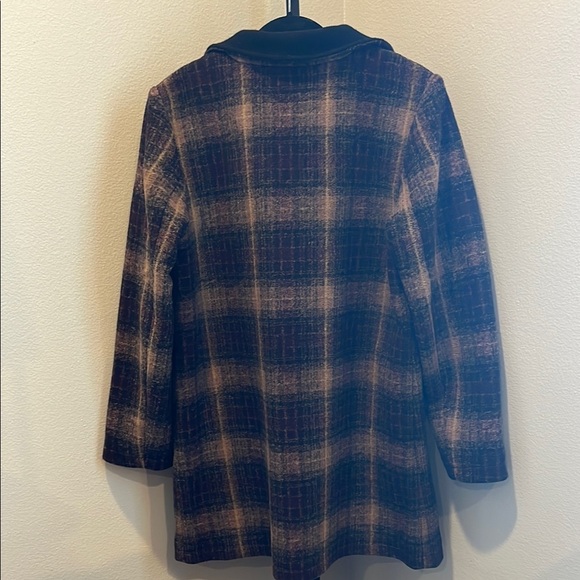 Pendleton Black and Brown Pea Coat Classic Wool Blend - Picture 3 of 3